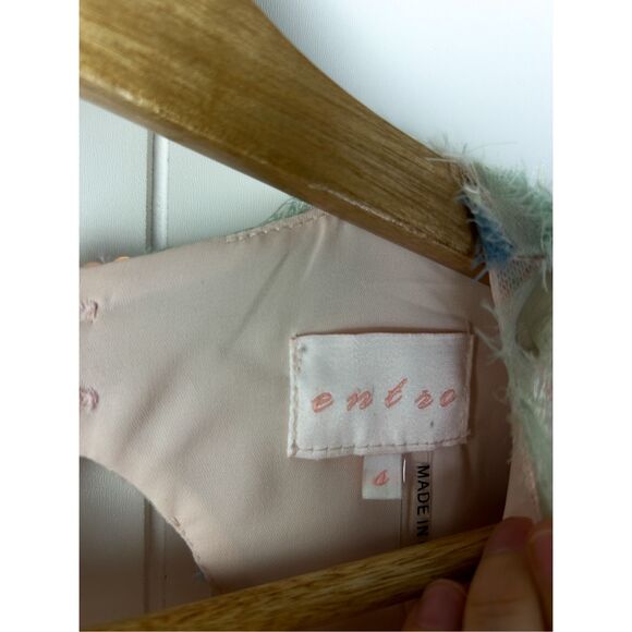 Entro Favorite Fleur Mesh Mini Dress Cutout Back Size S - Picture 5 of 13